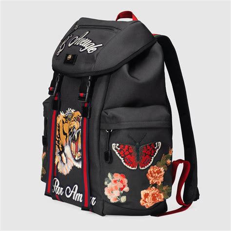 gucci embroidered backpack roses|gucci clothing website.